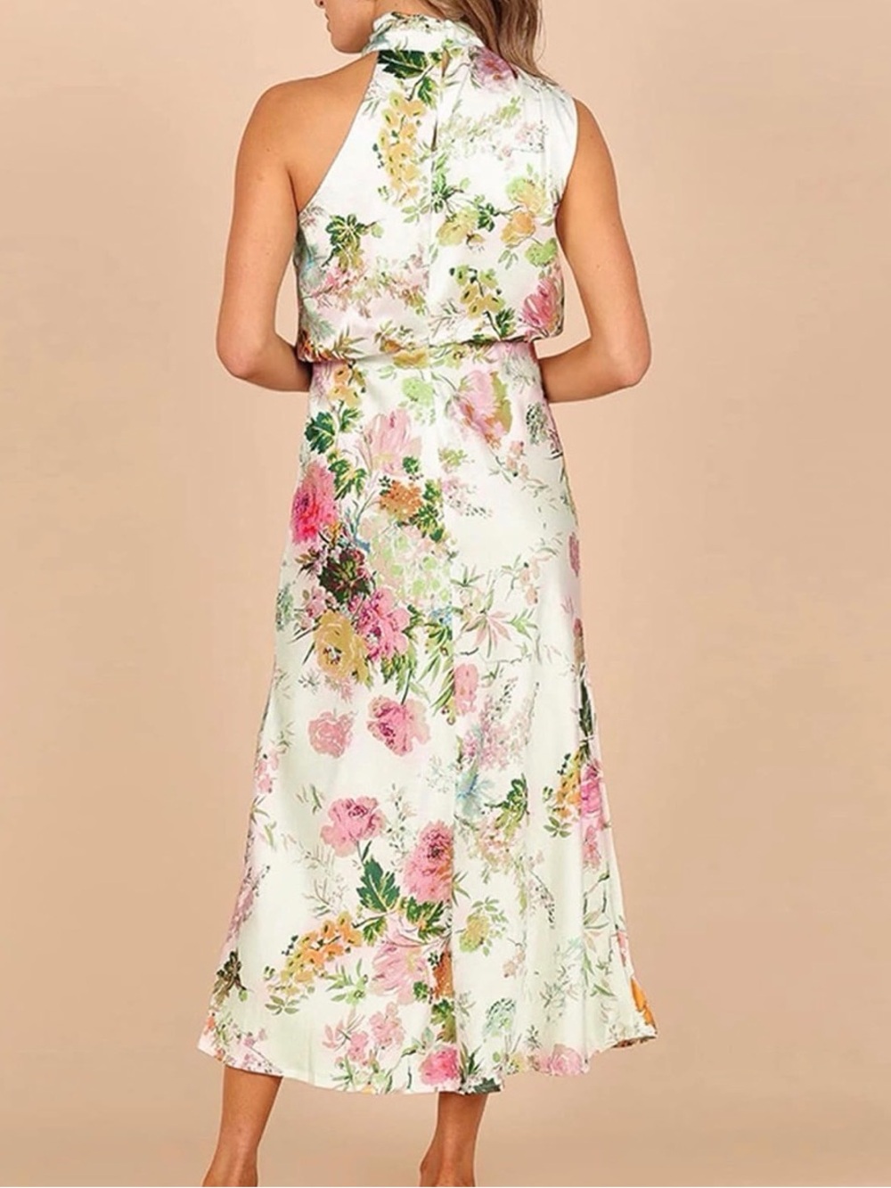 NEW Floral Cowl-Neck Maxi Dress - Picture 4 of 8
